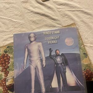 The Beatles Ringo Starr Goodnight Vienna Album Cover - Silver and Black